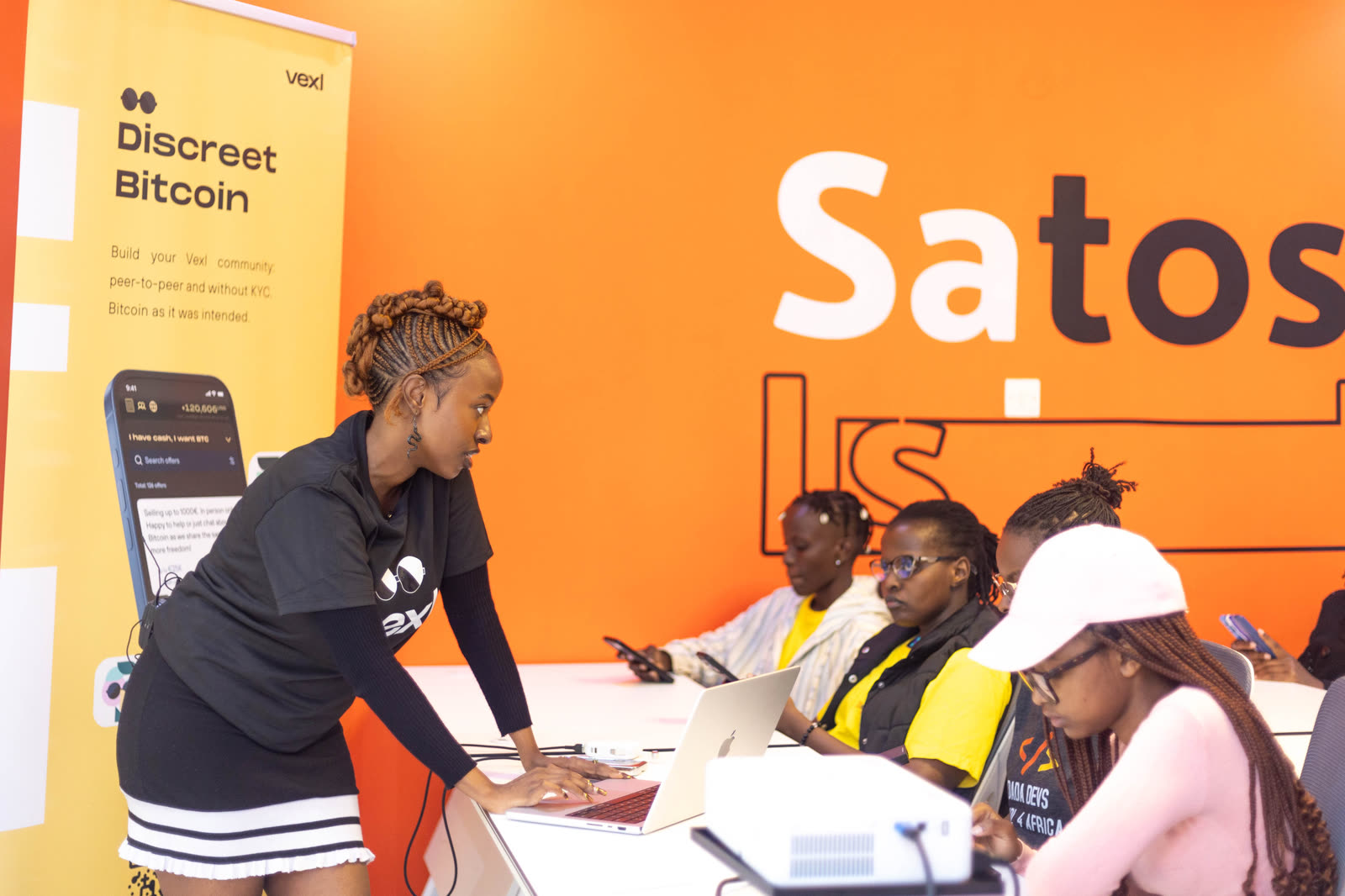 Attendees at a Dada Hub event